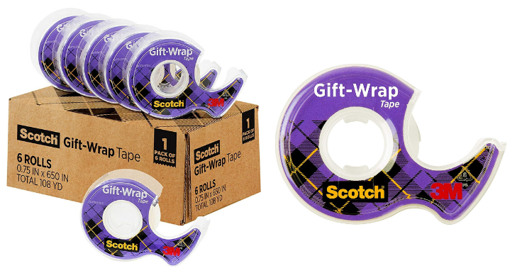 Lowest Price: Scotch Gift Wrap Tape, Invisible, Holiday Gift  Wrapping Supplies, 6 Tape Rolls With Dispensers
