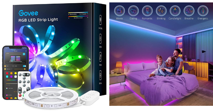Lowest Price: Govee 16.4ft Color Changing LED Strip Lights, Bluetooth  LED Lights with App Control