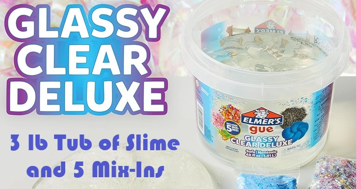  Elmer's Gue Premade Slime, Glassy Clear Slime, Great